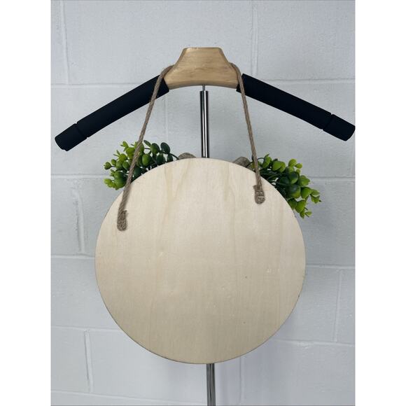 Welcome Sign for Front Door Porch Decor Farmhouse Wreath Wall Round Wooden Home - Picture 2 of 4